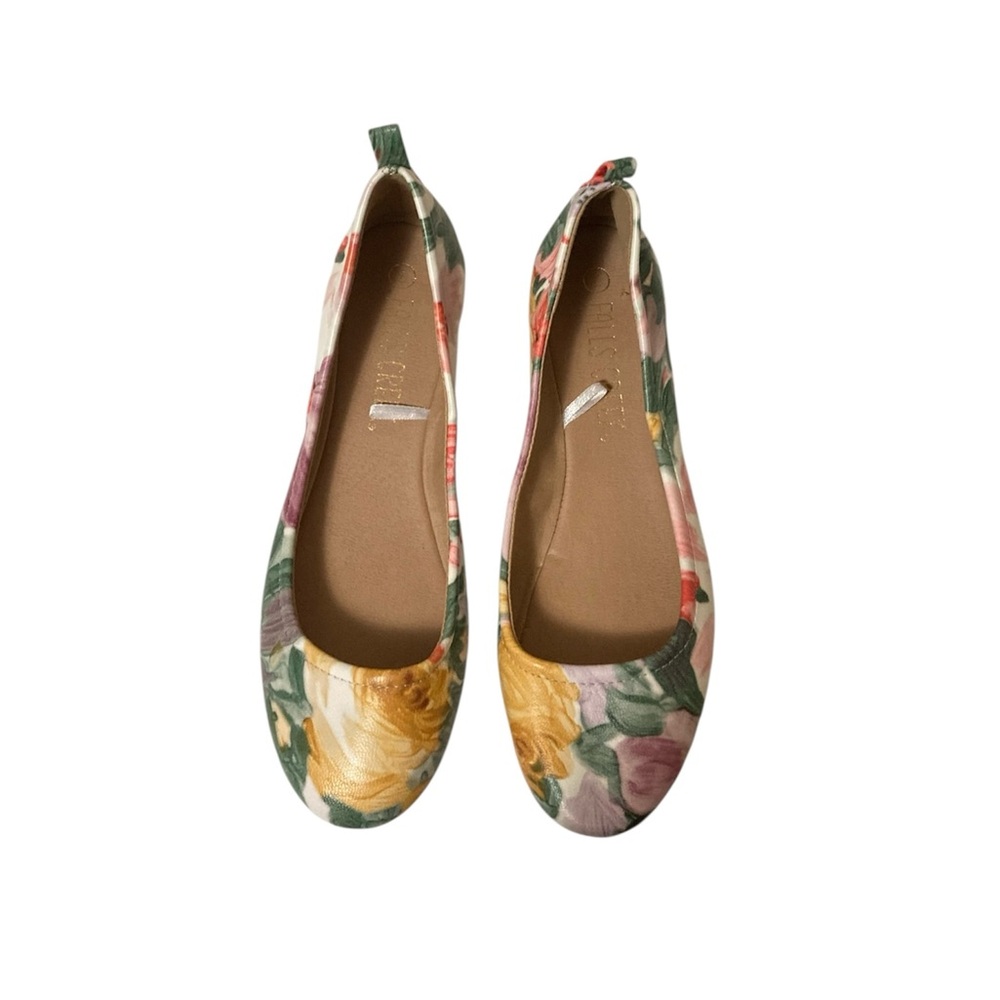 Falls Creek Size 7 Floral Watercolor Ballet Flats - Picture 5 of 12